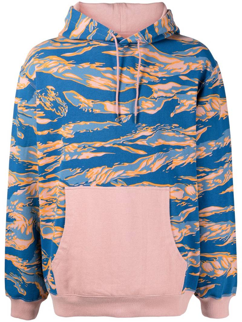 Maharishi animal-print organic-cotton hoodie - Blue von Maharishi