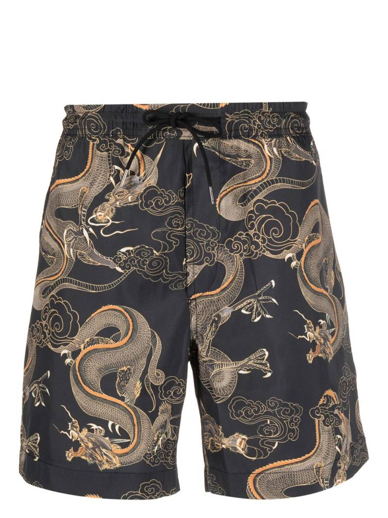 Maharishi dragon-print swim shorts - Black von Maharishi