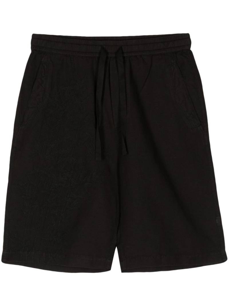 Maharishi embroidered-motif hemp deck shorts - Black von Maharishi