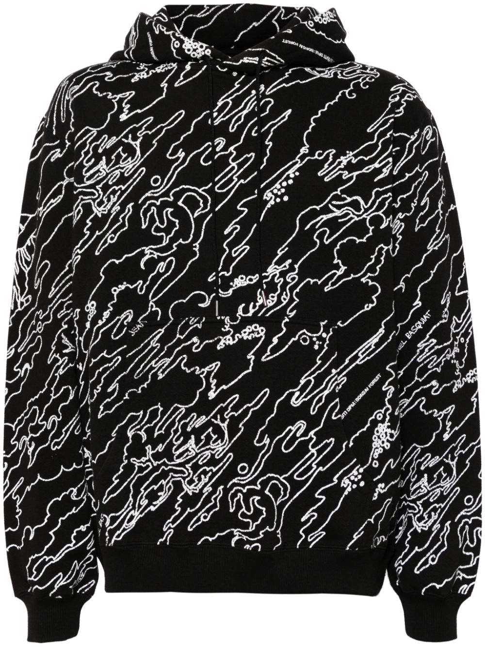 Maharishi graphic-print cotton hoodie - Black von Maharishi