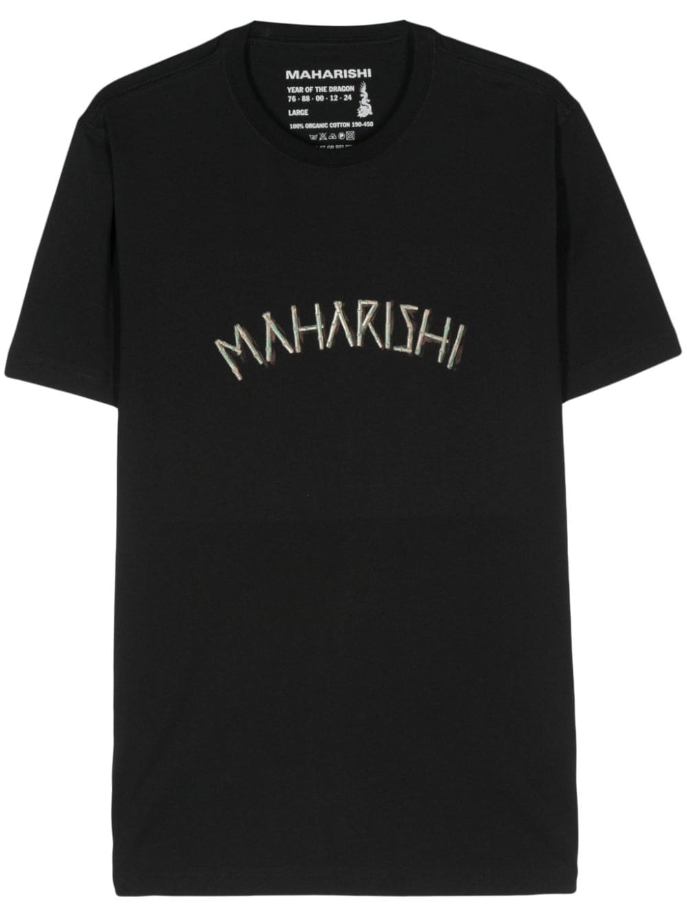 Maharishi logo-print cotton T-shirt - Black von Maharishi