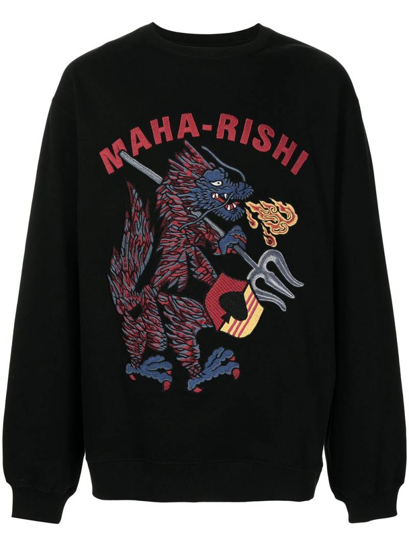 Maharishi logo-print sweatshirt - Black von Maharishi