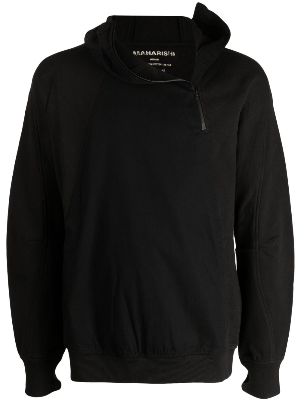 Maharishi long-sleeve organic cotton hoodie - Black von Maharishi