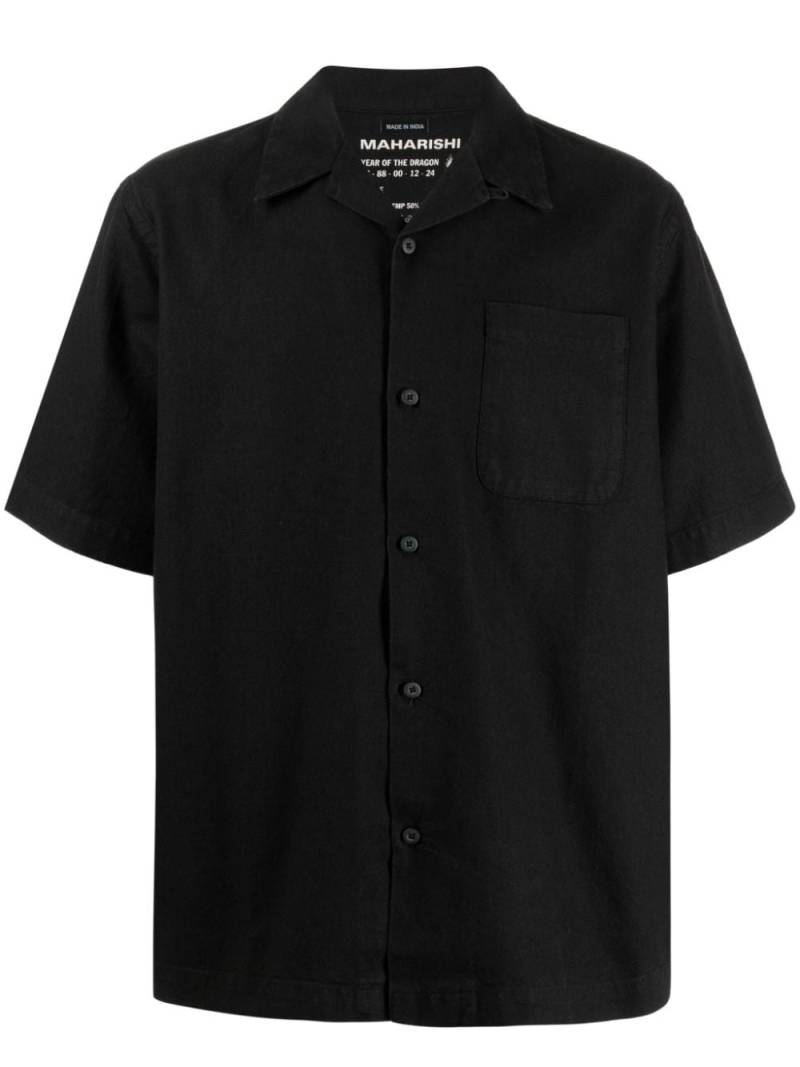 Maharishi short-sleeve chest-pocket shirt - Black von Maharishi