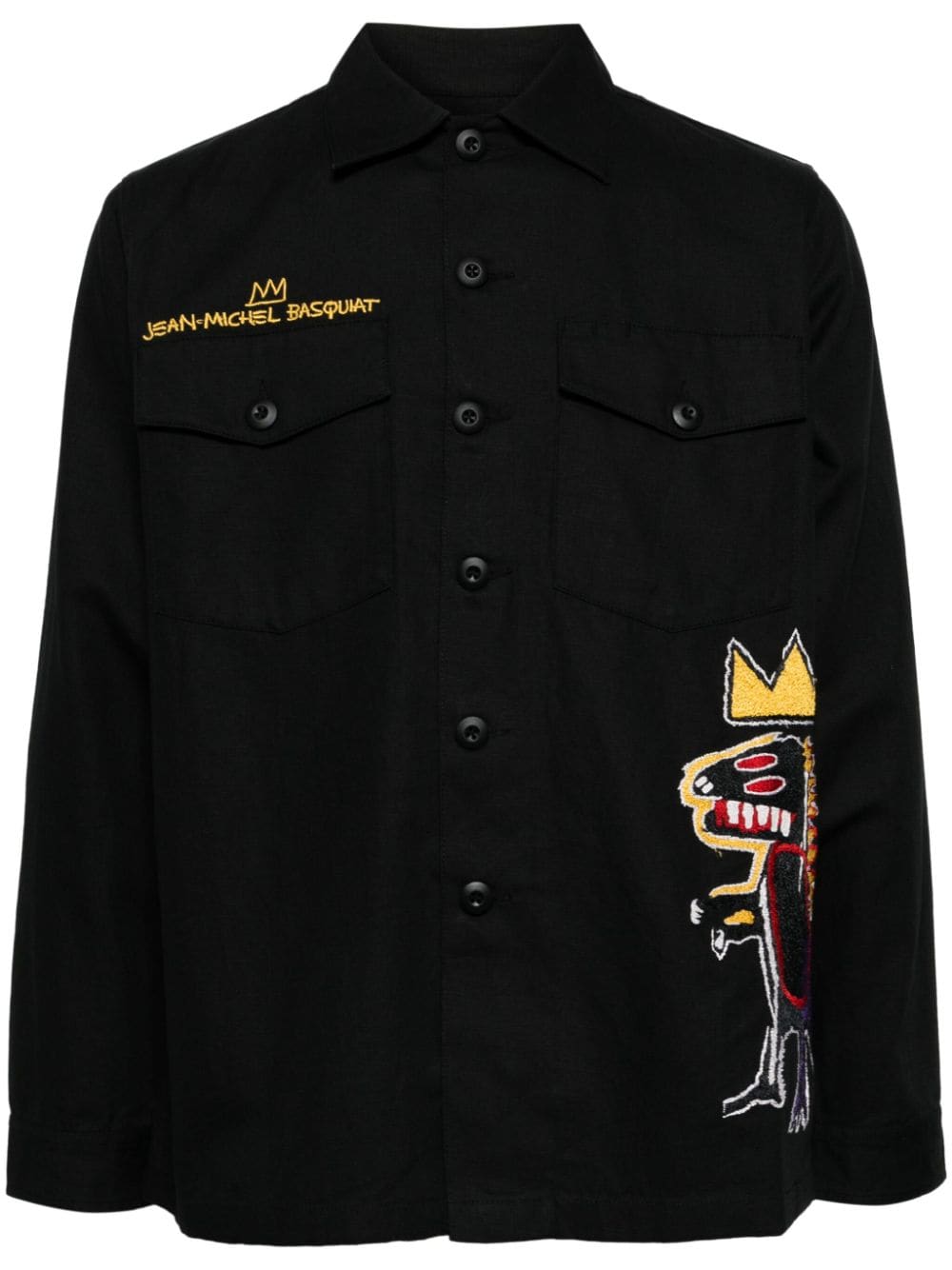 Maharishi x Jean-Michel Basquiat embroidered trousers - Black von Maharishi