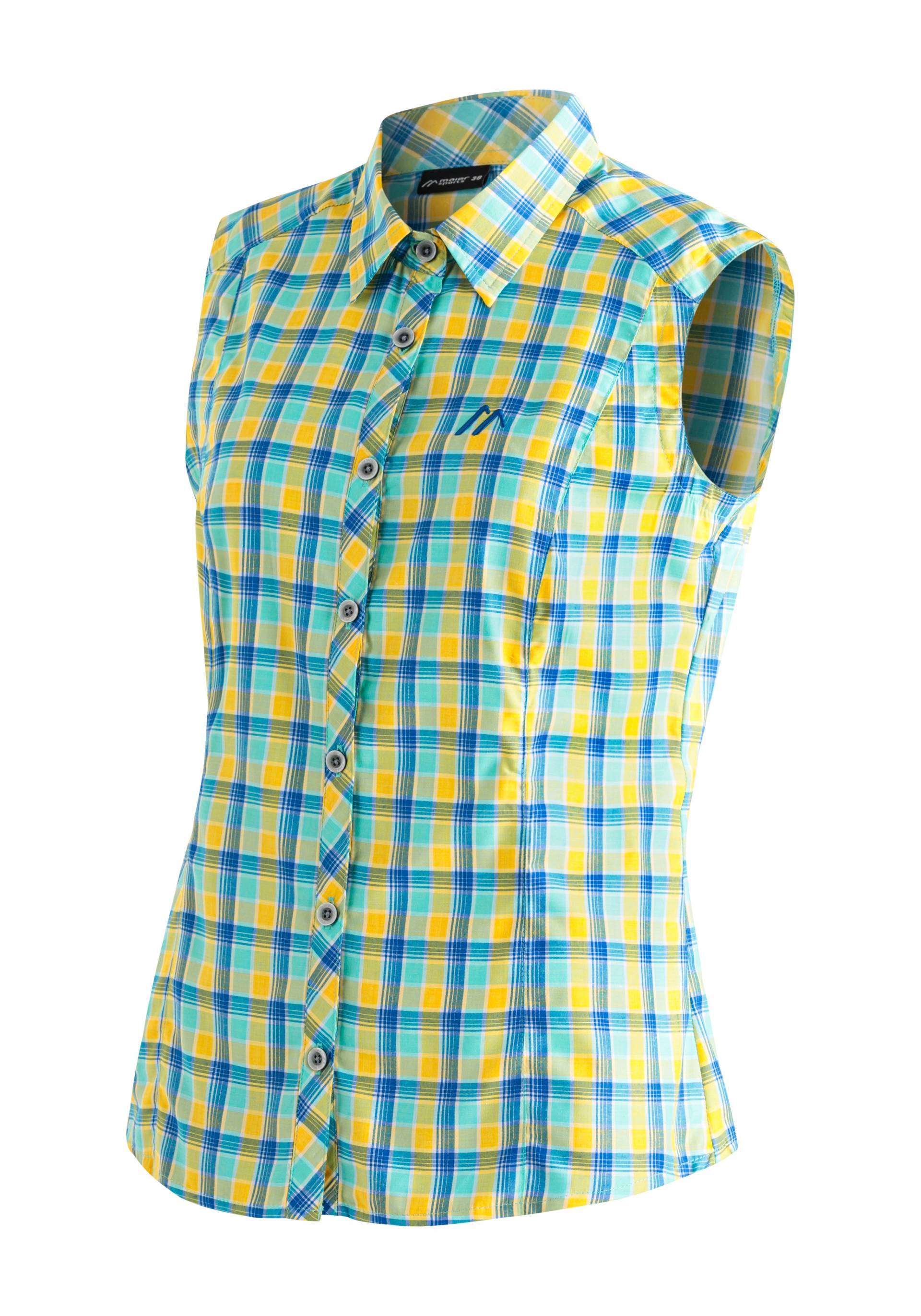 Maier Sports Funktionsbluse »Paloma«, Karierte, ärmellose Bluse für Wandern, Reisen und Freizeit von Maier Sports