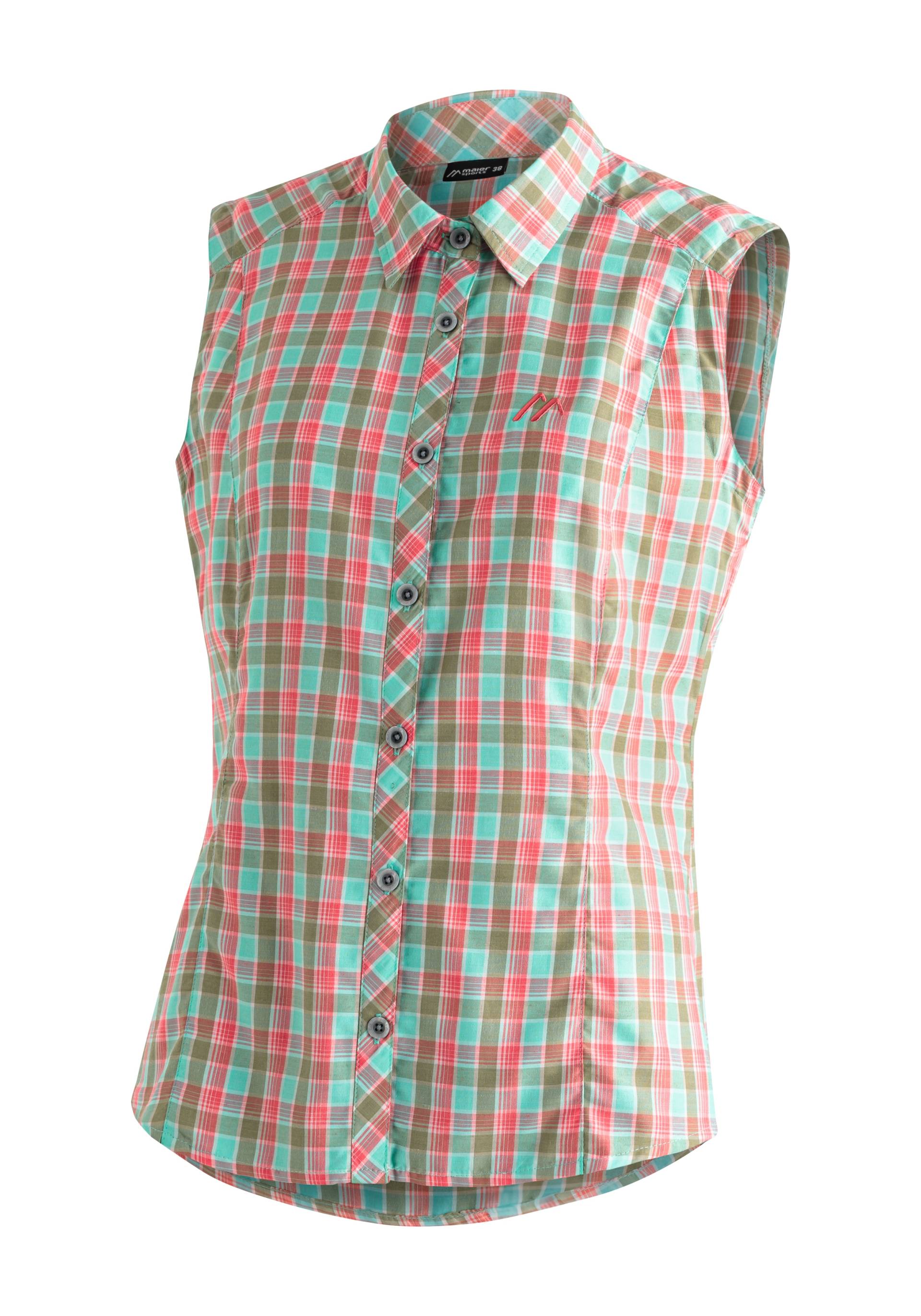 Maier Sports Funktionsbluse »Paloma«, Karierte, ärmellose Bluse für Wandern, Reisen und Freizeit von Maier Sports