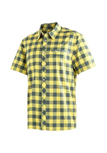 Maier Sports Kasen S/S M He-Hemd 1/2 Arm el. (3000984) - yellow/gren check (Grösse: 50) von Maier Sports