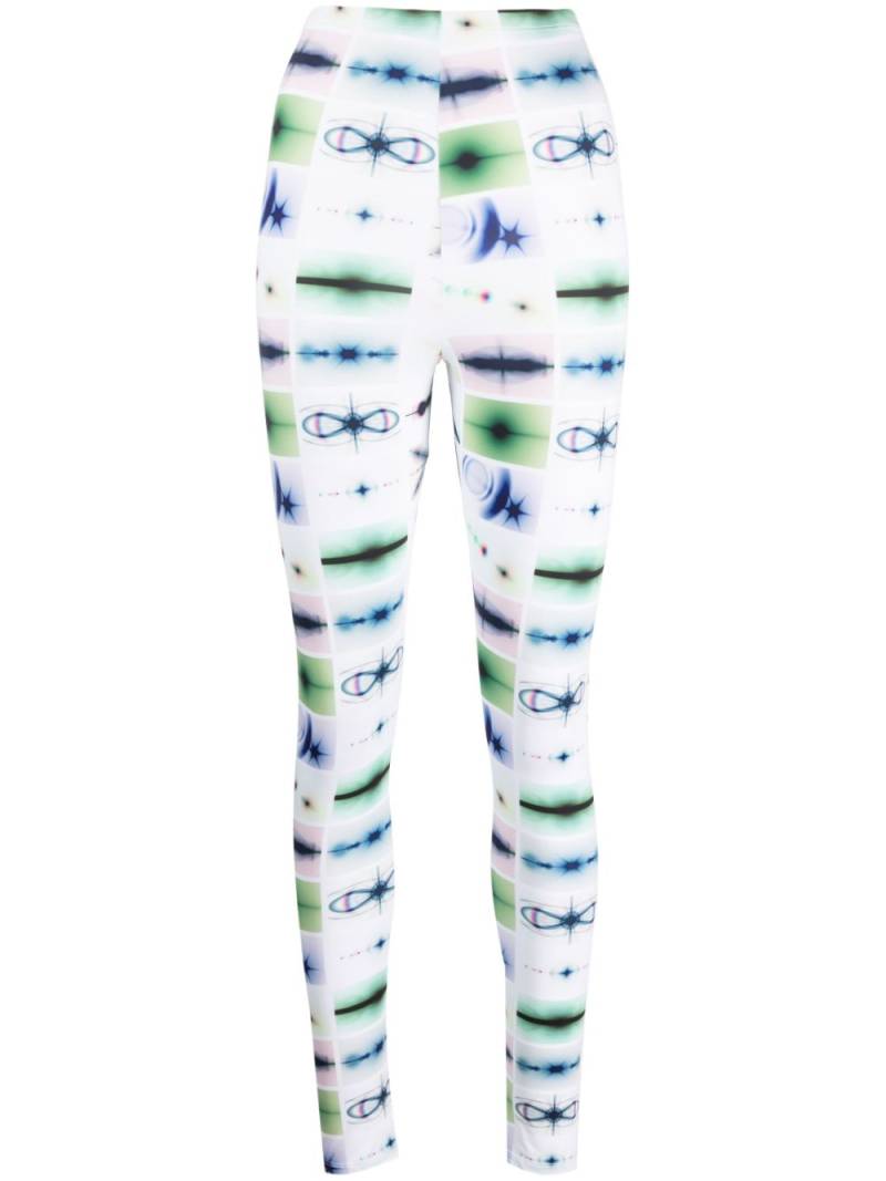 Maisie Wilen graphic-print leggings - White von Maisie Wilen