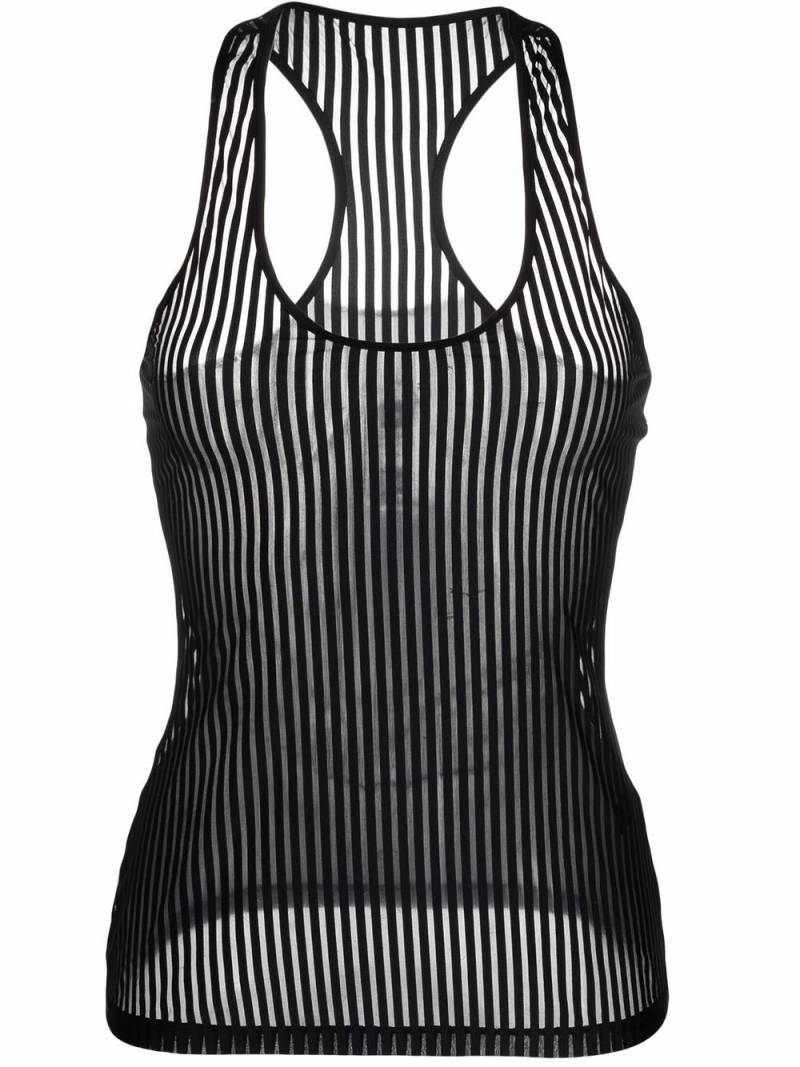 Maison Close Bande à Part striped tank top - Black von Maison Close