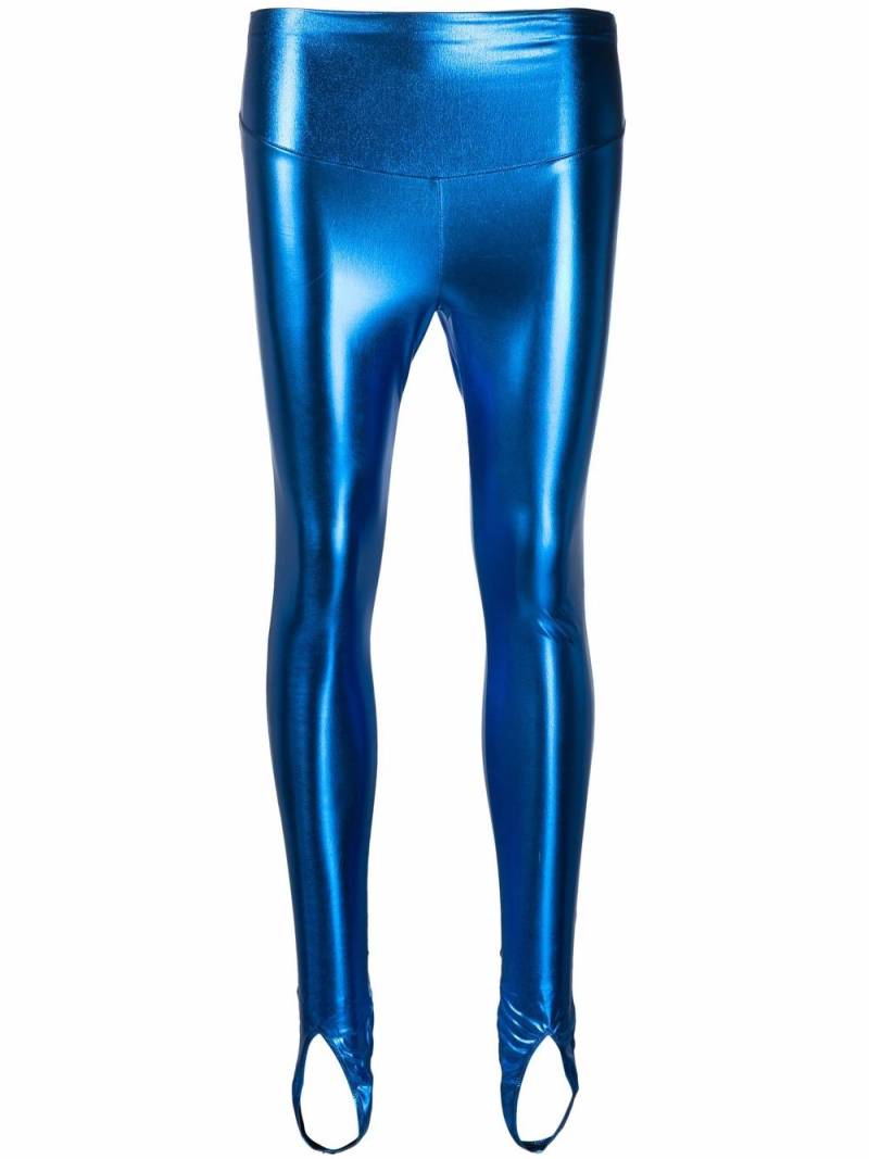 Maison Close Blue Angel metallic-effect leggings von Maison Close