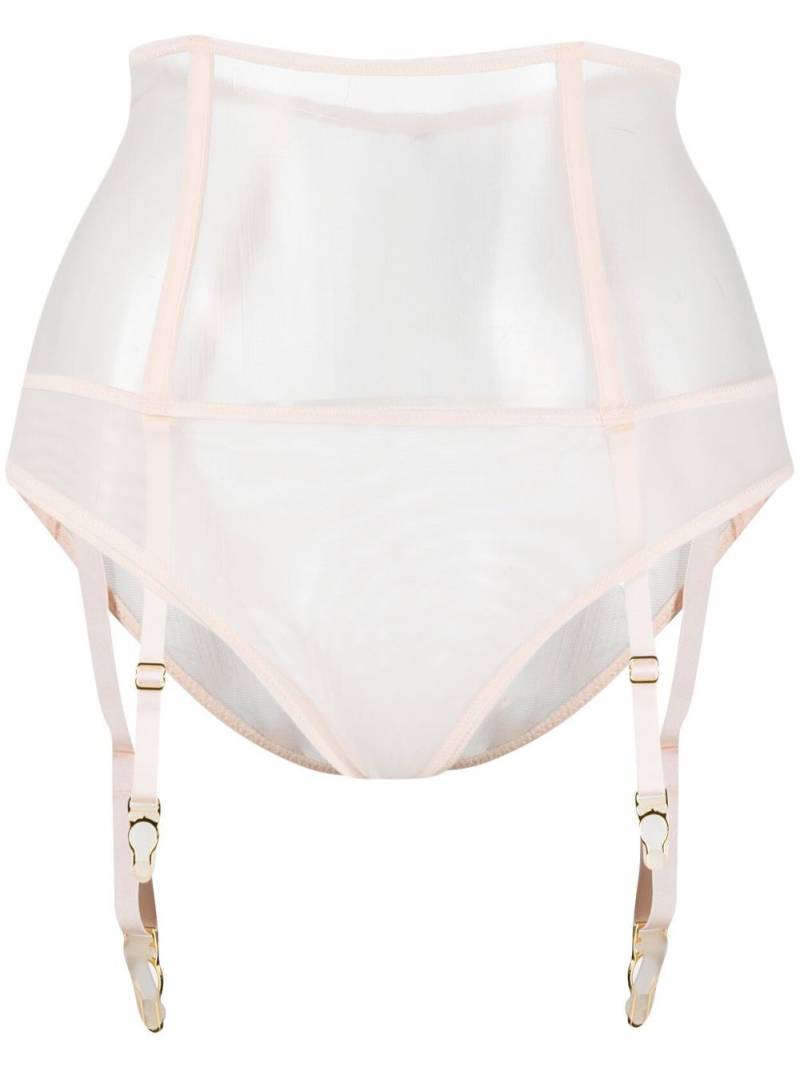 Maison Close L'Amoureuse high-waisted suspender briefs - Pink von Maison Close