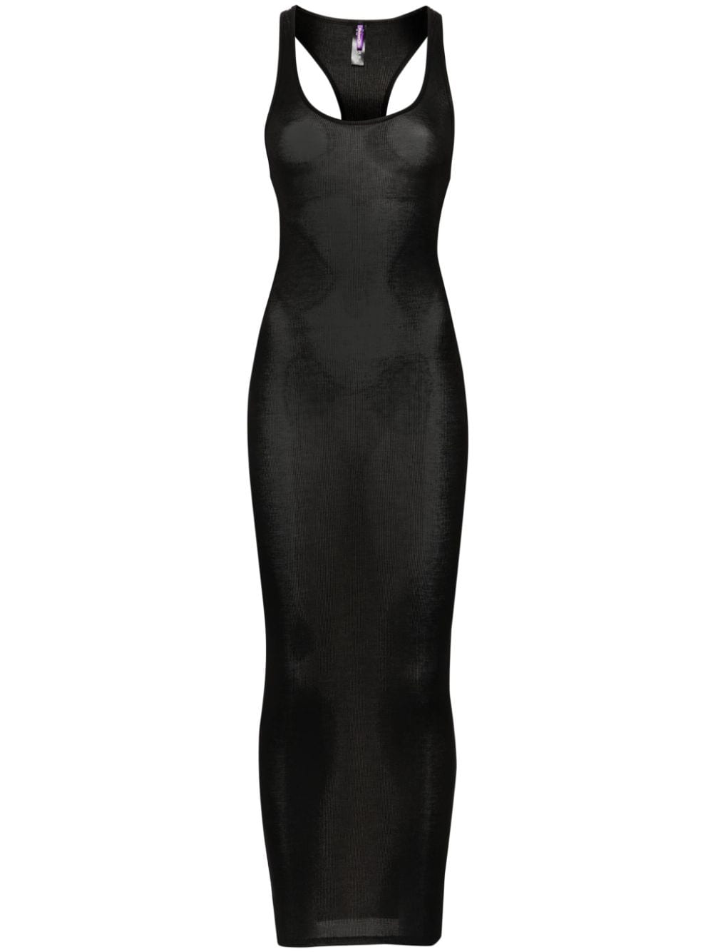 Maison Close La Femme Amazone ribbed midi dress - Black von Maison Close