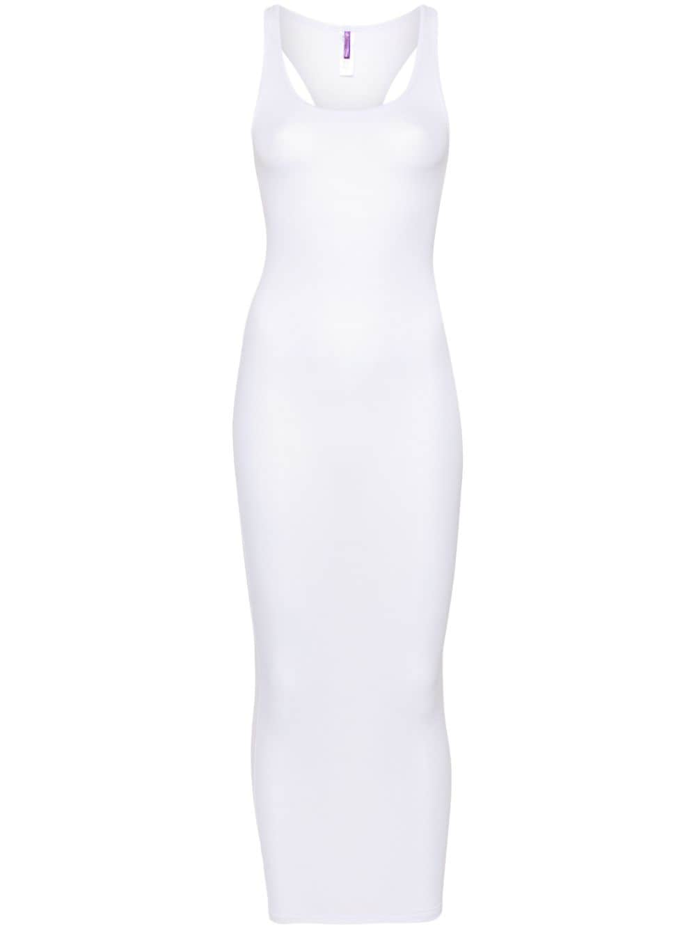 Maison Close La Femme Amazone ribbed midi dress - White von Maison Close