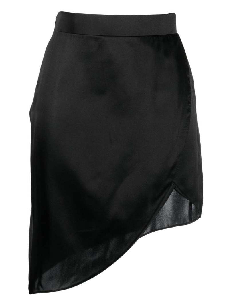 Maison Close Rendez-Vous asymmetric silk skirt - Black von Maison Close