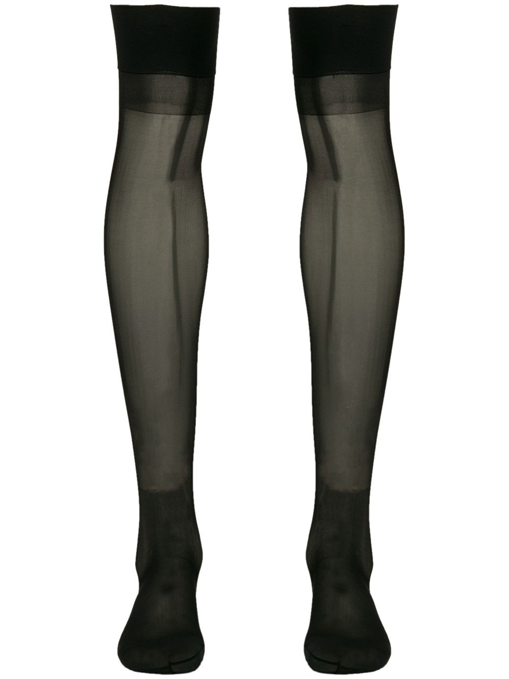 Maison Close knee-length sheer stockings - Black von Maison Close