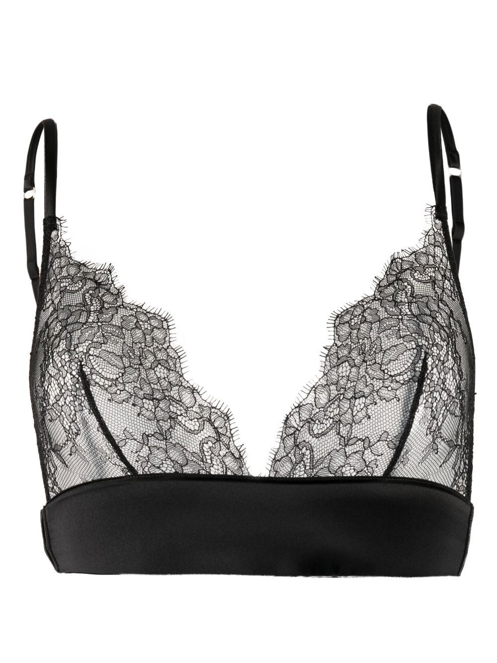 Maison Close lace-detail triangle-cup bra - Black von Maison Close