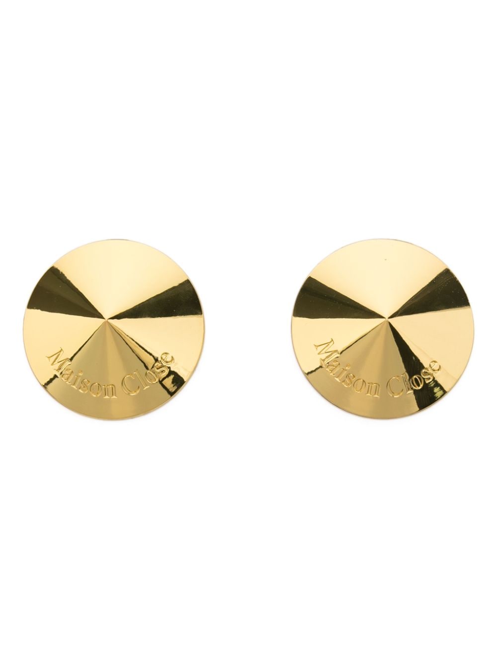 Maison Close logo-engraved metal nipple covers - Gold von Maison Close