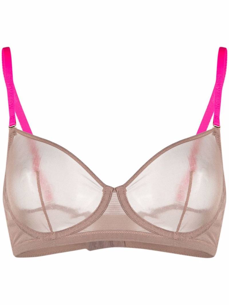 Maison Close mesh underwired bra - Brown von Maison Close