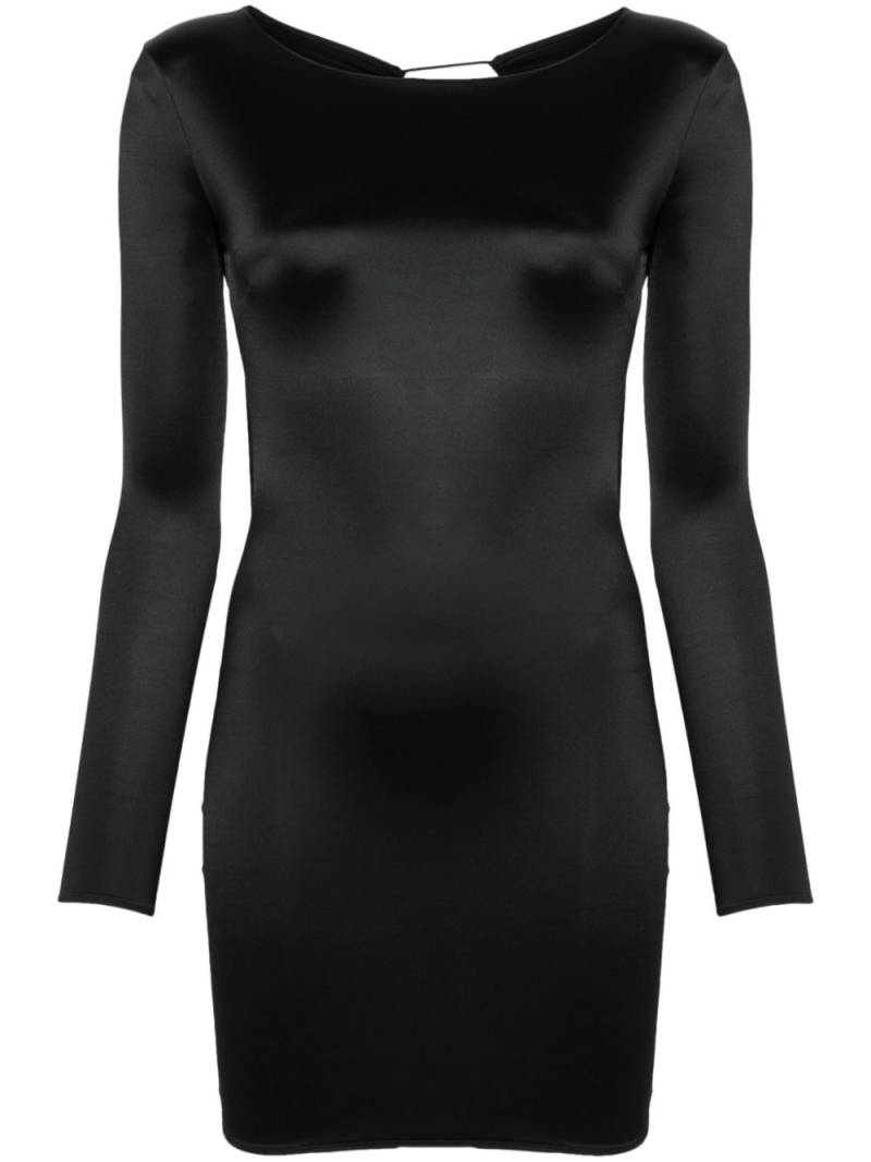 Maison Close open-back long-sleeve mini dress - Black von Maison Close