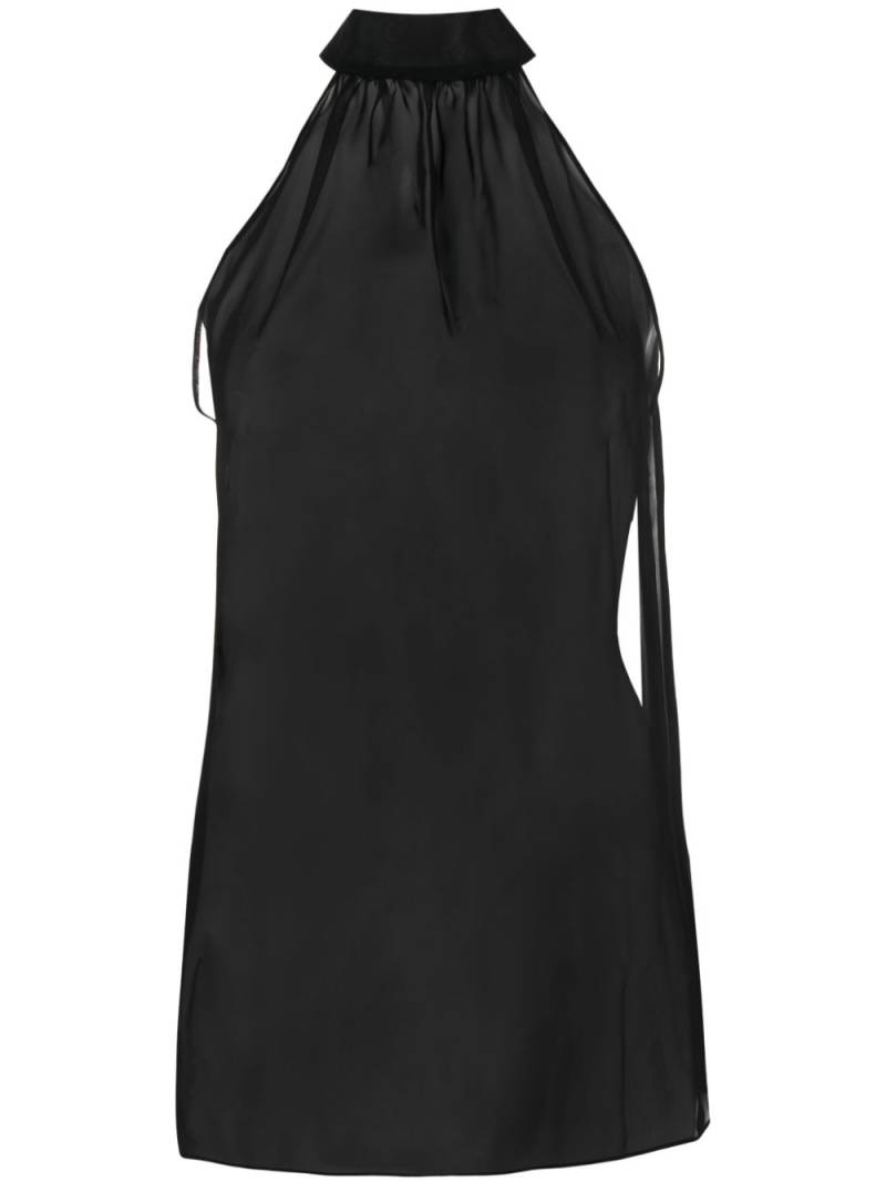 Maison Close semi-sheer chiffon blouse - Black von Maison Close