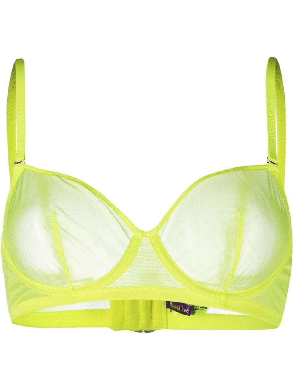 Maison Close sheer balconette bra - Yellow von Maison Close