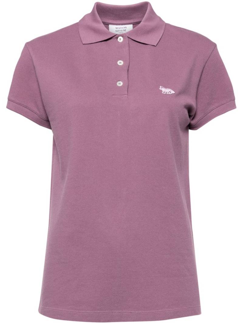 Maison Kitsuné Appliqué design polo top - Purple von Maison Kitsuné