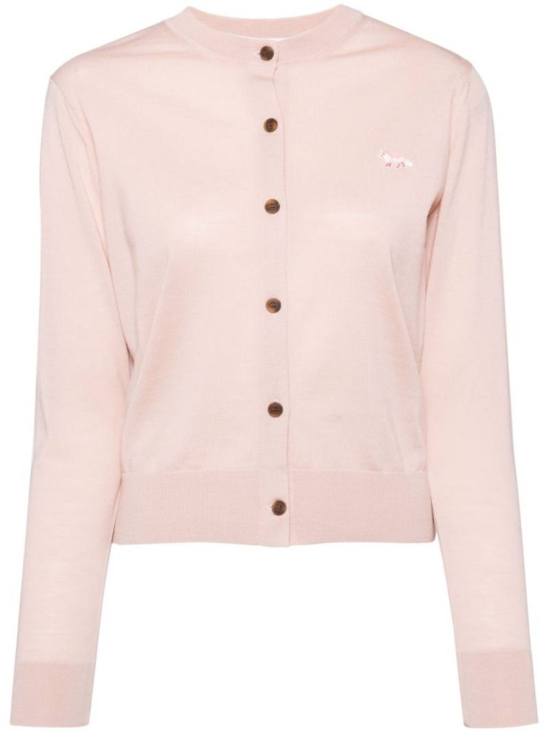 Maison Kitsuné Appliqué logo cardi-coats - Pink von Maison Kitsuné