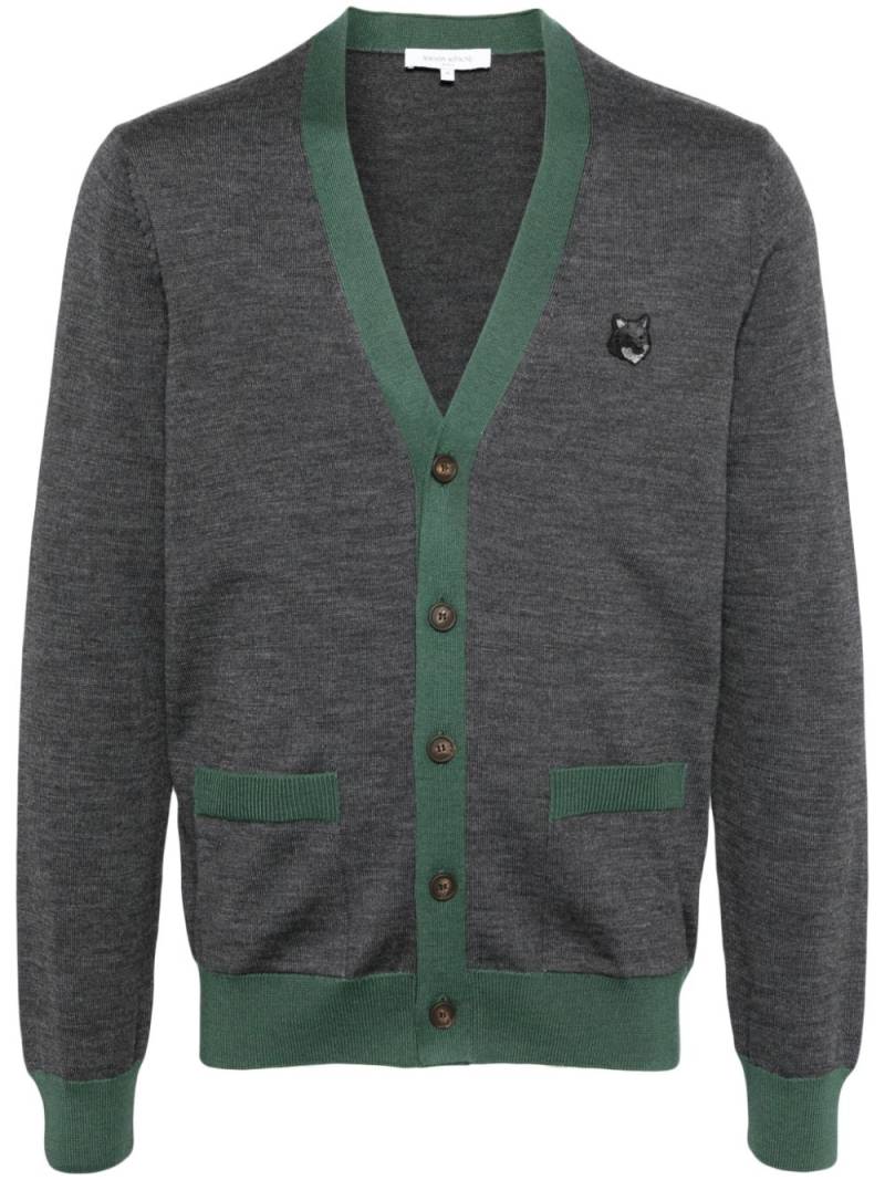 Maison Kitsuné Bold Fox Head Patch cardigan - Grey von Maison Kitsuné