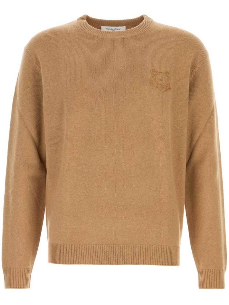 Maison Kitsuné Bold Fox Head-embroidered sweater - Neutrals von Maison Kitsuné