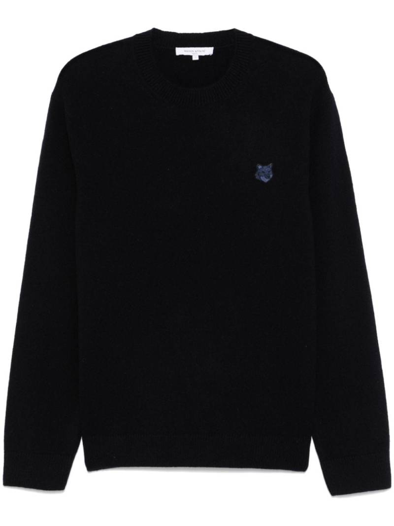 Maison Kitsuné Bold Fox Head-patch sweater - Blue von Maison Kitsuné