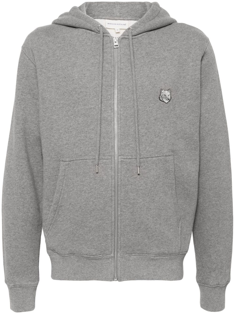 Maison Kitsuné Bold Fox Head-patch zip-up hoodie - Grey von Maison Kitsuné