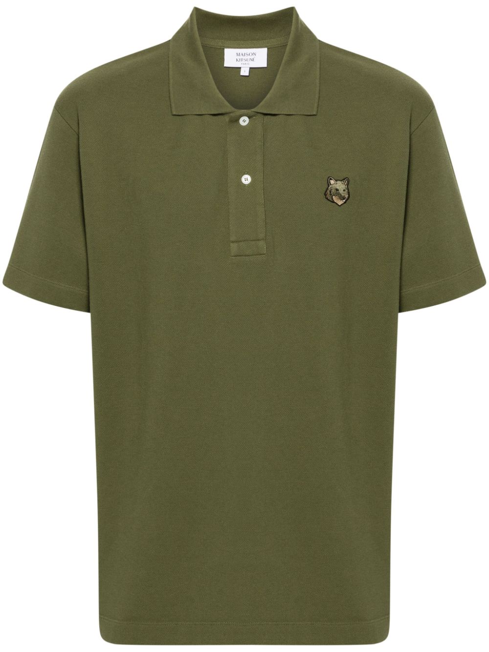 Maison Kitsuné Bold Fox Head polo shirt - Green von Maison Kitsuné