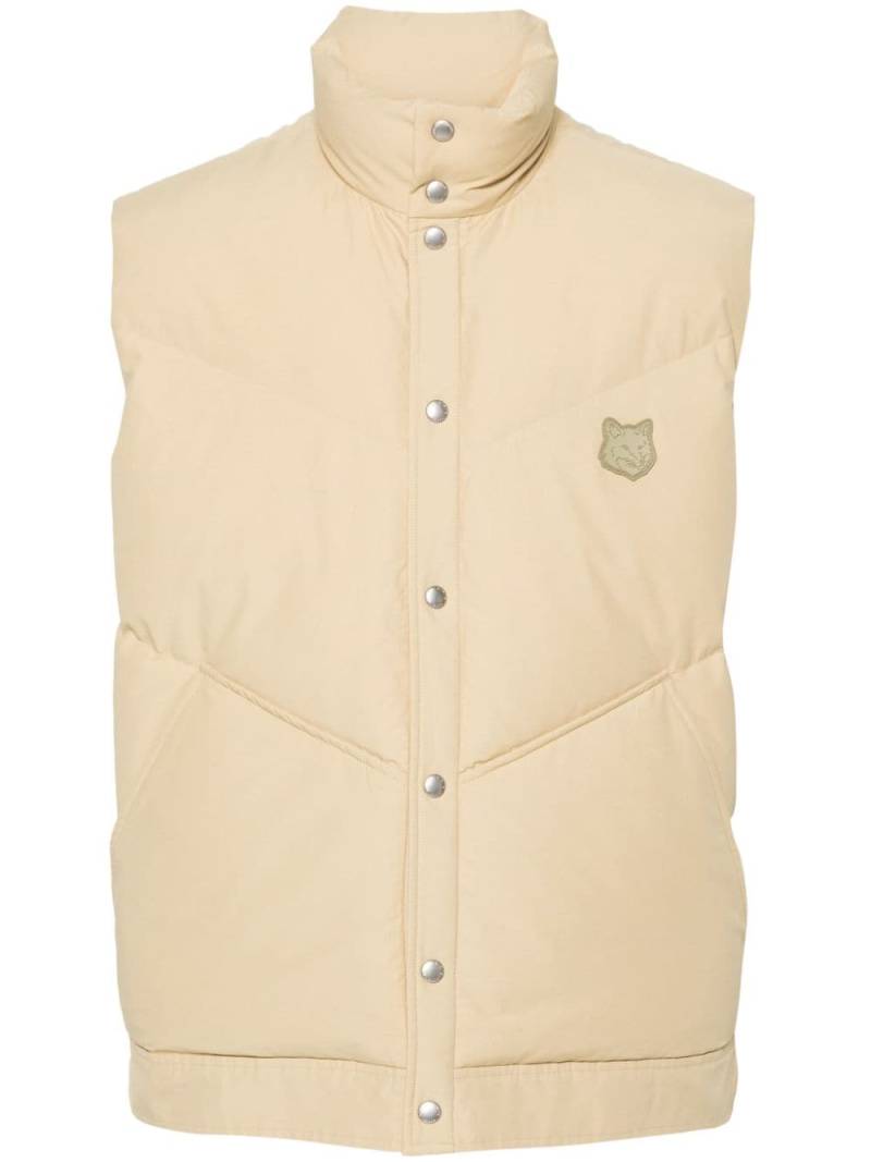 Maison Kitsuné Bold Fox Head quilted gilet - Neutrals von Maison Kitsuné