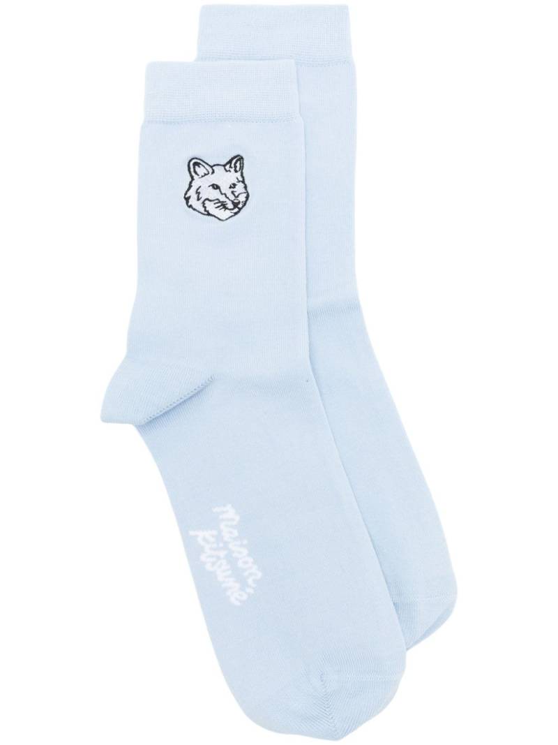 Maison Kitsuné Bold Fox Head socks - Blue von Maison Kitsuné