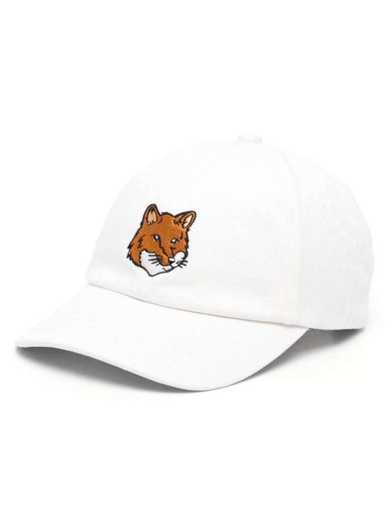 Maison Kitsuné Bold Fox cotton baseball cap - White von Maison Kitsuné