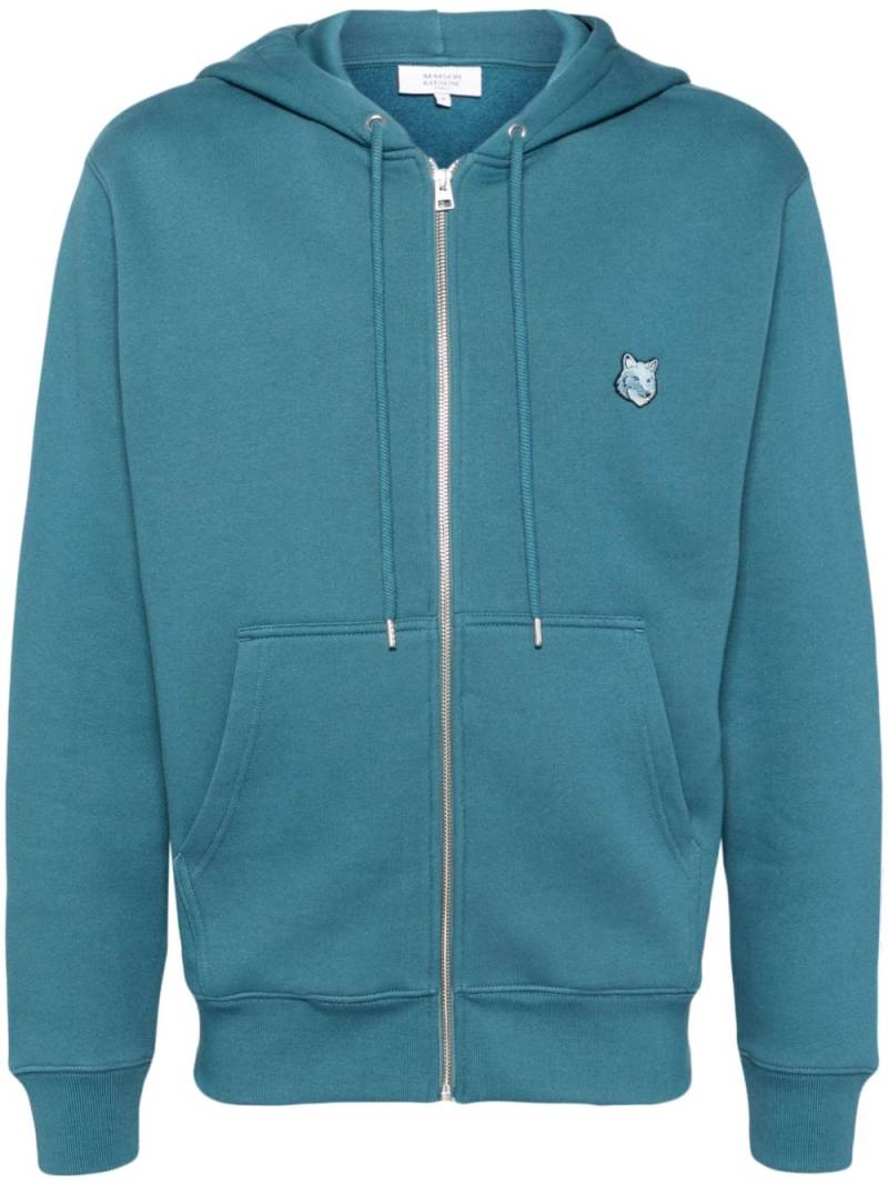 Maison Kitsuné Bold Fox head patch comfort hooded jacket - Blue von Maison Kitsuné