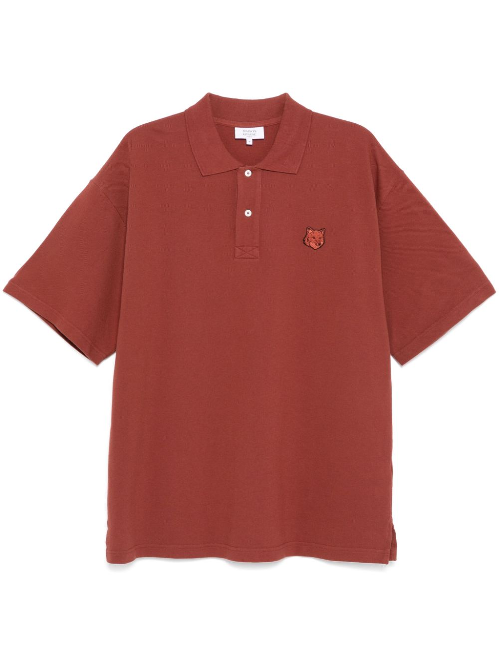 Maison Kitsuné Bold Fox head patch comfort polo shirt - Brown von Maison Kitsuné