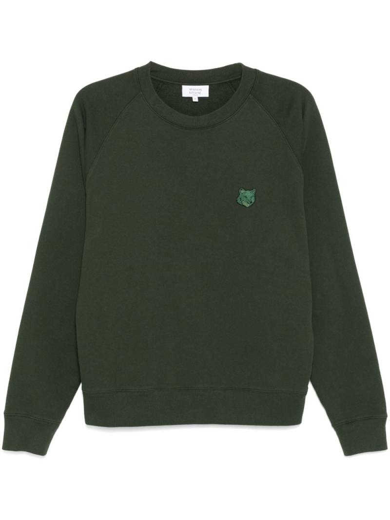 Maison Kitsuné Bold Fox head patch comfort sweatshirt - Green von Maison Kitsuné