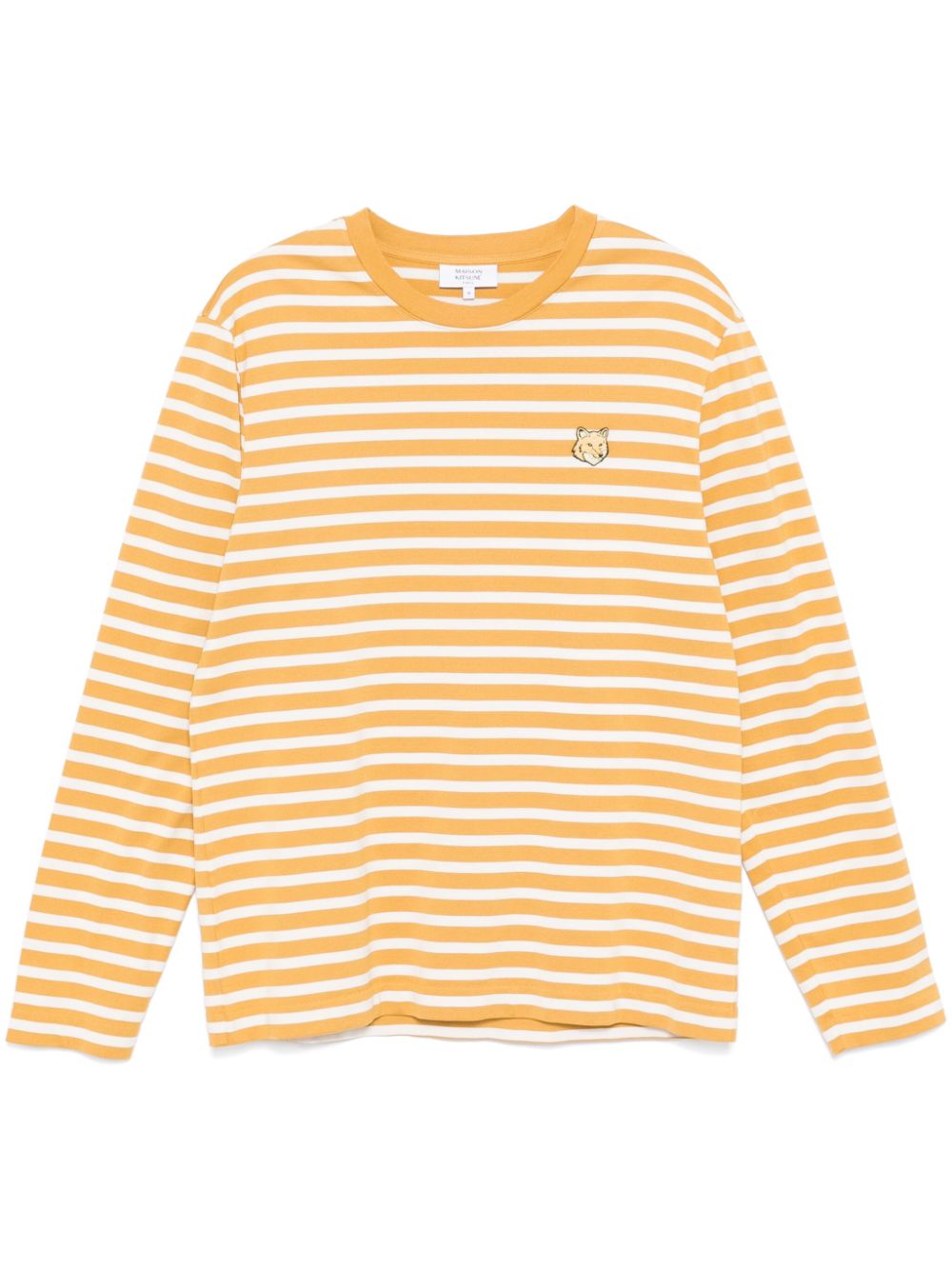 Maison Kitsuné Bold Fox head patch regular marin T-shirt - Yellow von Maison Kitsuné