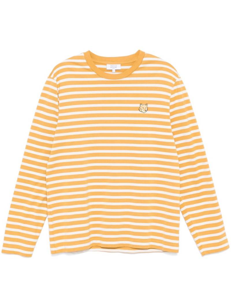 Maison Kitsuné Bold Fox head patch regular marin T-shirt - Yellow von Maison Kitsuné