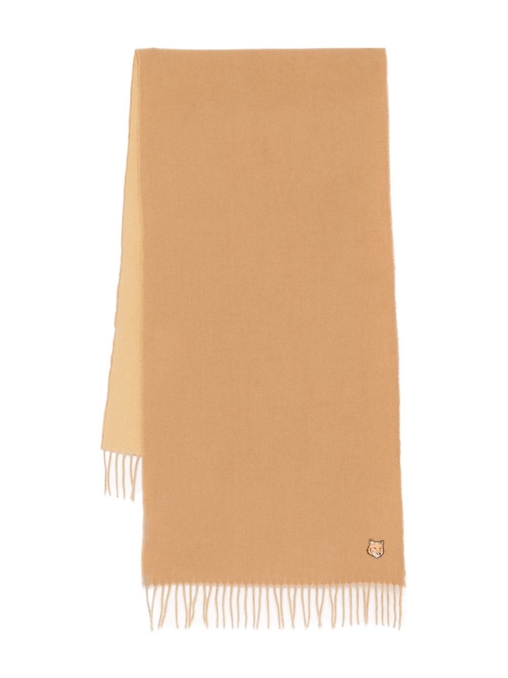 Maison Kitsuné Bold Fox head patch scarf - Brown von Maison Kitsuné