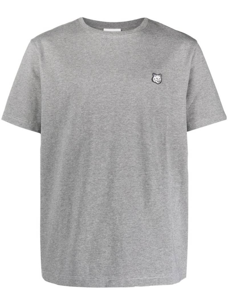 Maison Kitsuné Bold Fox patch cotton T-shirt - Grey von Maison Kitsuné