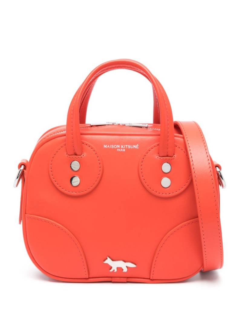 Maison Kitsuné Boogie leather tote bag - Red von Maison Kitsuné