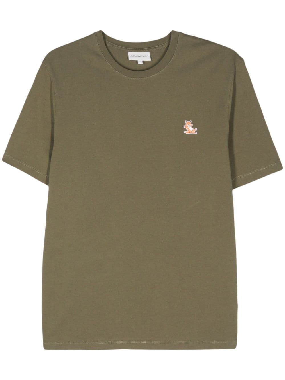 Maison Kitsuné Chillax Fox-appliqué T-shirt - Green von Maison Kitsuné