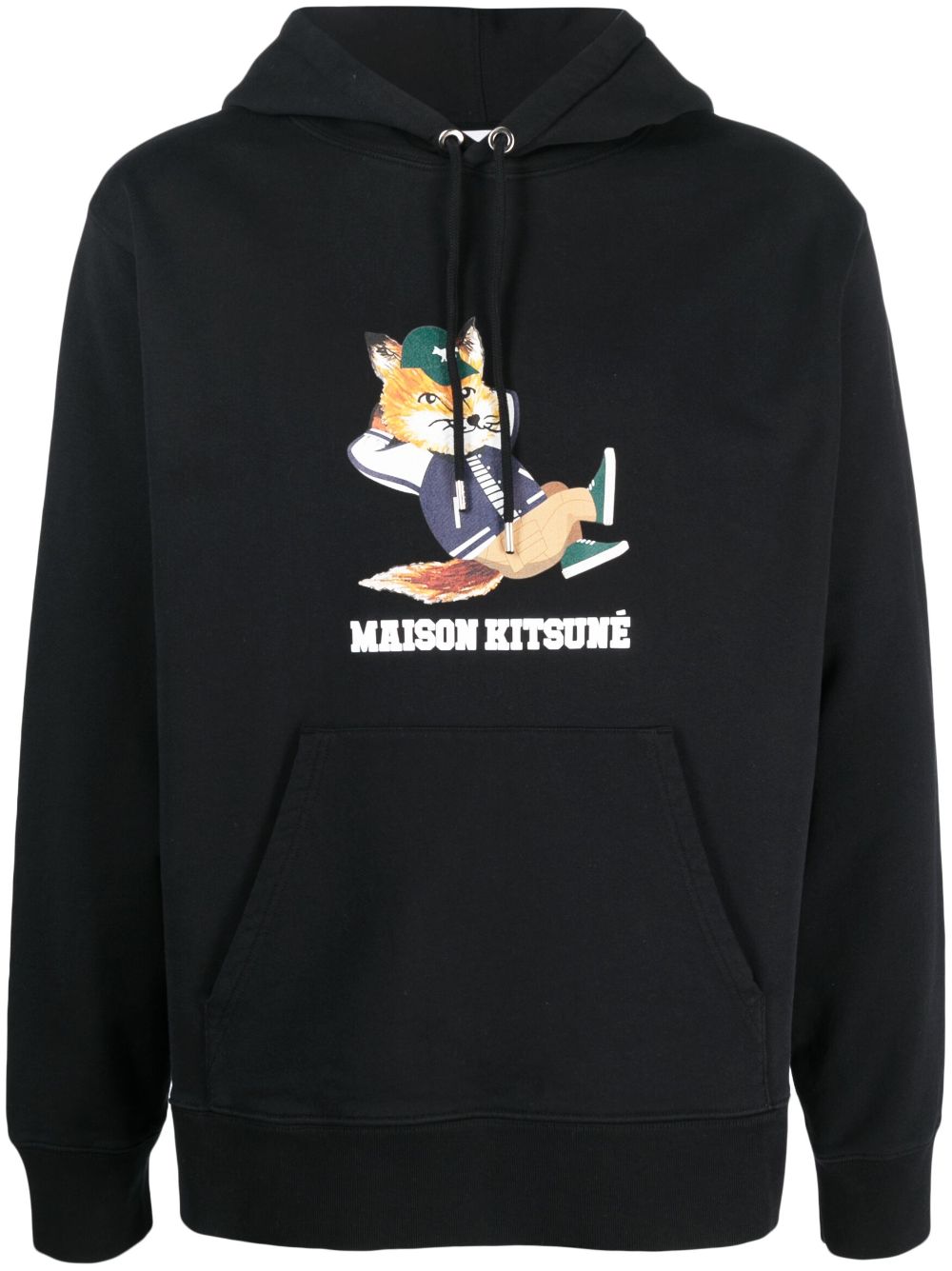 Maison Kitsuné Chillax Fox cotton hoodie - Black von Maison Kitsuné