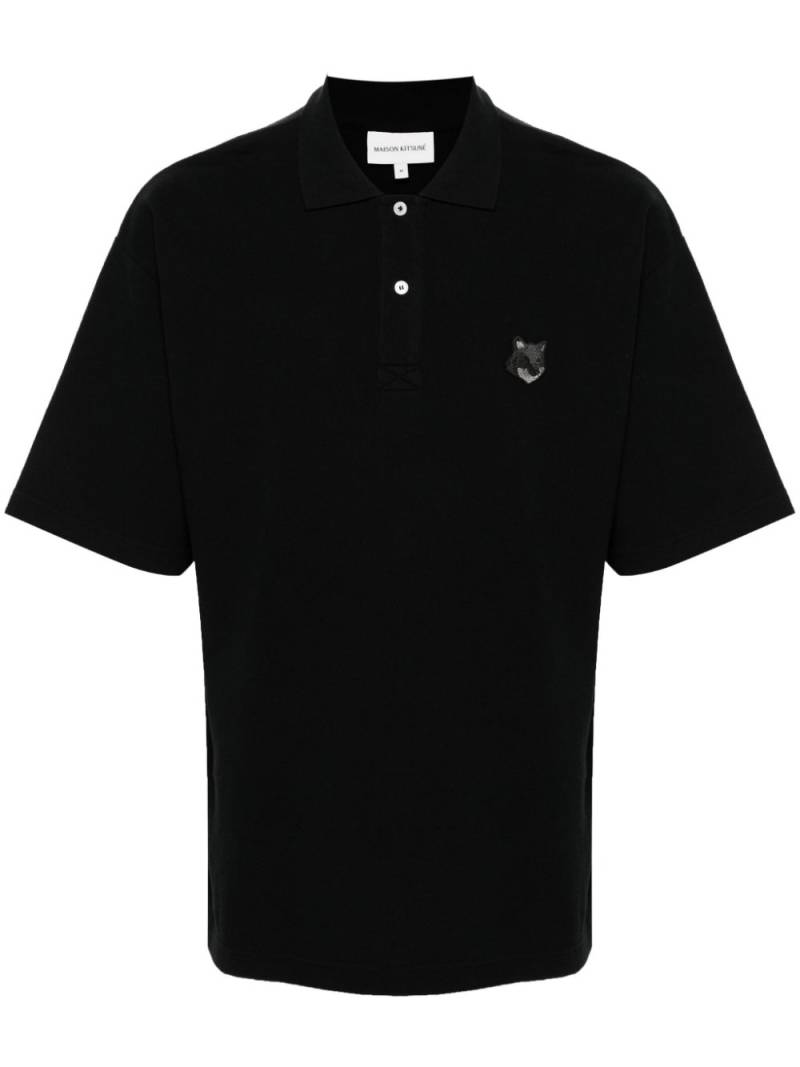 Maison Kitsuné Chillax Fox cotton polo shirt - Black von Maison Kitsuné