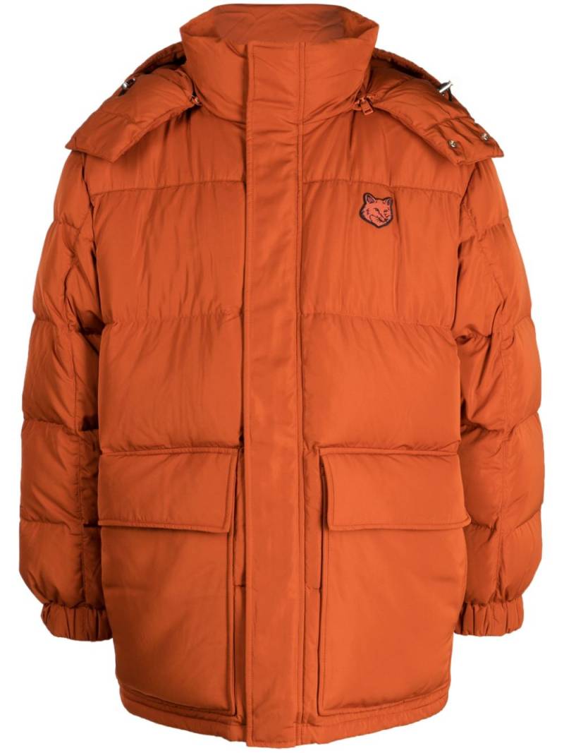 Maison Kitsuné Chillax Fox-motif padded coat - Orange von Maison Kitsuné