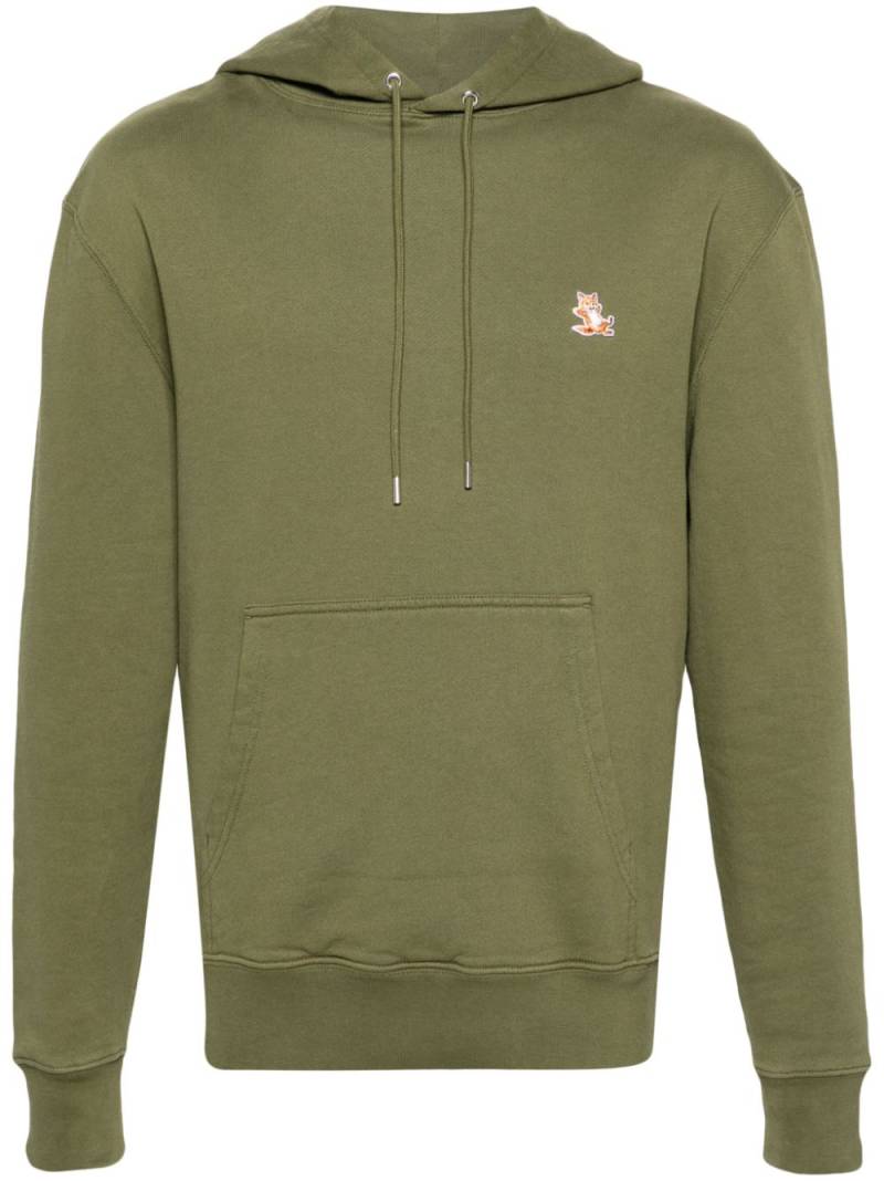 Maison Kitsuné Chillax Fox-patch cotton hoodie - Green von Maison Kitsuné