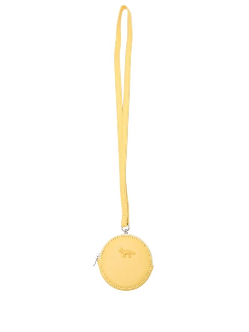 Maison Kitsuné Cloud leather coin purse - Yellow von Maison Kitsuné